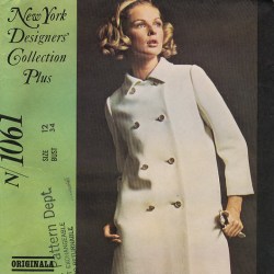 1061 MCCALLS ORIGINALA NY 1968 2 BREASTED COAT PATTERN 14 36B